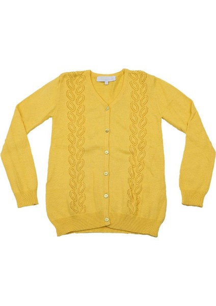 Triko Düğmeli Kız Çocuk Hırka