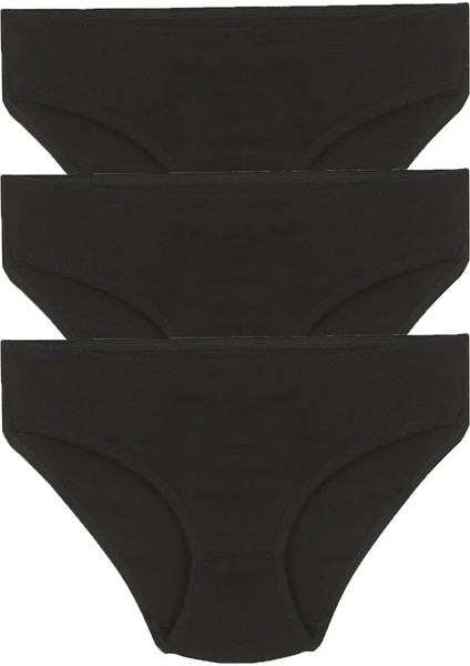 Modaserdem Akbeniz Kız Çocuk 3'lü Siyah Külot