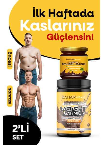 Besin Destekleyici Kilo aldırıcı kakao muz Protein Tozu - Vitamini iştah-açıcı Kilo-aldırıcı Arı Sütü Pekmez Bal Organik aldıran vitaminler macun 2 li set