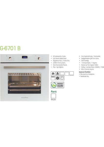 Greenest 6 Fonksiyonlu Ankastre Set