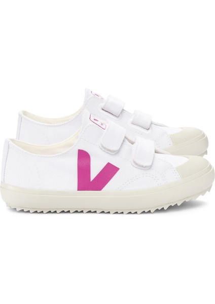 Beyaz Logolu Unisex Çocuk Organik Pamuk Sneaker