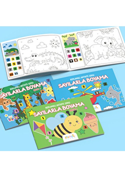 Aktivite Serisi Sayılarla Boyama Kitabı Seti Nihan Ulubay 3-5 Yaş fırsatları