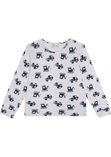 Inşaat Ekibi Desenli Uzun Kollu Erkek Çocuk Pijama Takımı fiyatları
