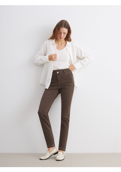 Yeni Sezon Slim Mom Kadın Jean Pantolon