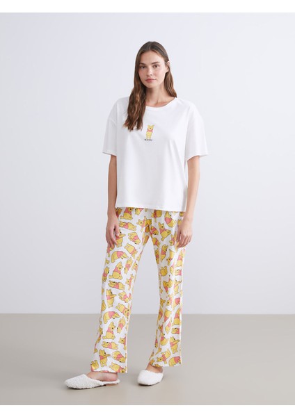 Yeni Sezon Winnie The Pooh Baskılı Kadın Pijama Takımı fiyatları