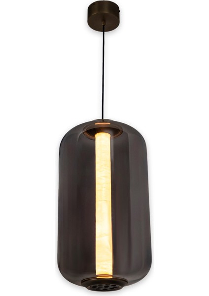 Seul Füme Cam Beyaz Mermer Eskitme Sarkıt Avize