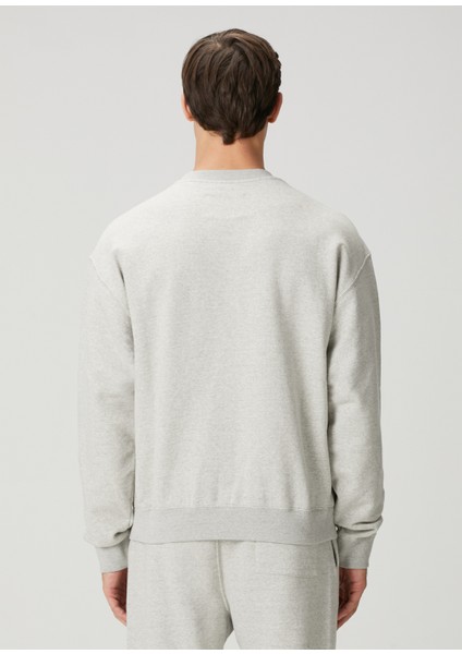Gri Logo Baskılı Sweatshirt fırsatları