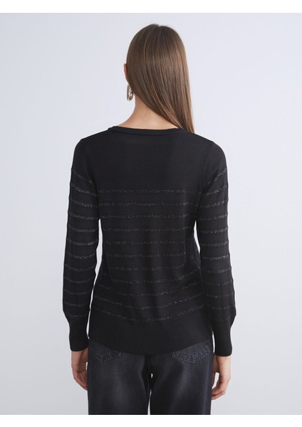 Yeni Sezon Bisiklet Yaka Çizgili Kadın Triko Kazak indirimleri