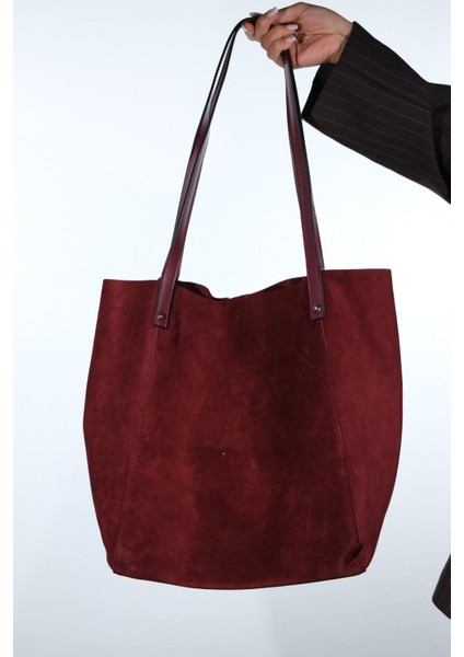 Alfred Bordo Hakiki Deri Süet Kadın Omuz Çantası modelleri