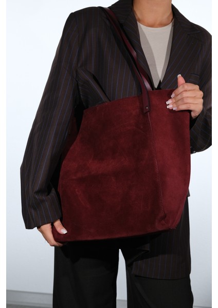 Alfred Bordo Hakiki Deri Süet Kadın Omuz Çantası indirimleri