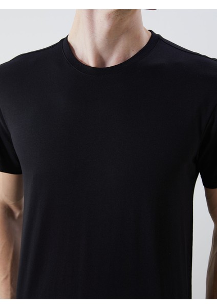 Yeni Sezon Bisiklet Yaka Kısa Kollu Erkek Pijama Üst modelleri