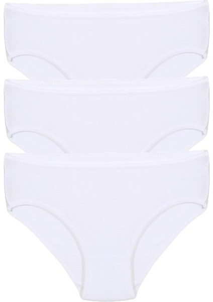 Modaserdem Akbeniz Kız Çocuk 3'lü Beyaz Külot