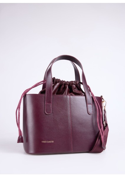 Deri Bordo Kadın Tote Çanta Velma-Terrı fiyatları