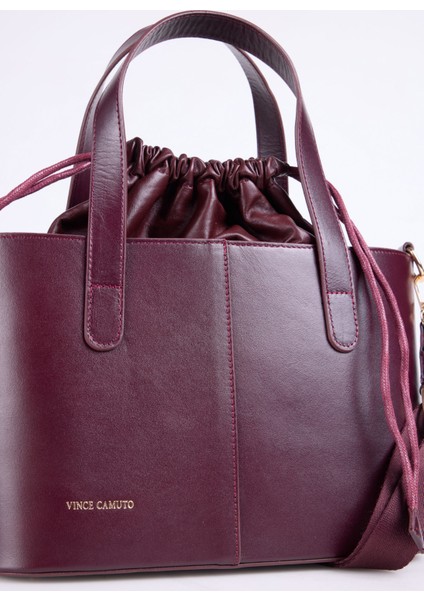 Deri Bordo Kadın Tote Çanta Velma-Terrı indirimleri