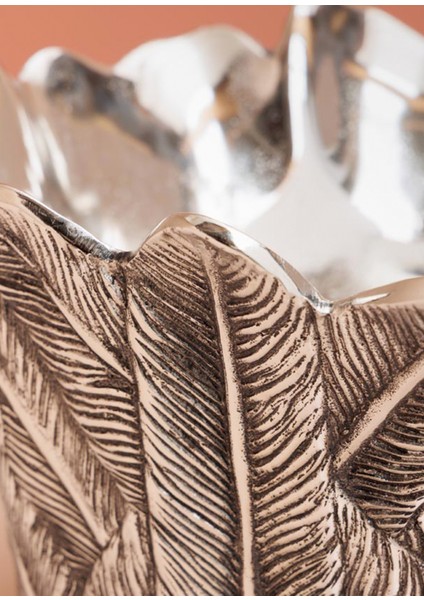 Feather Bucket Gümüş Dekoratif Obje modelleri