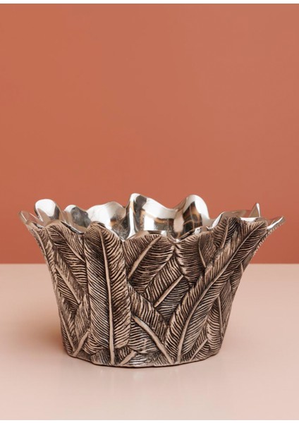 Feather Bucket Gümüş Dekoratif Obje fırsatları