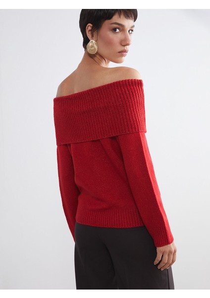 Yeni Sezon Kayık Yaka Kadın Triko Kazak