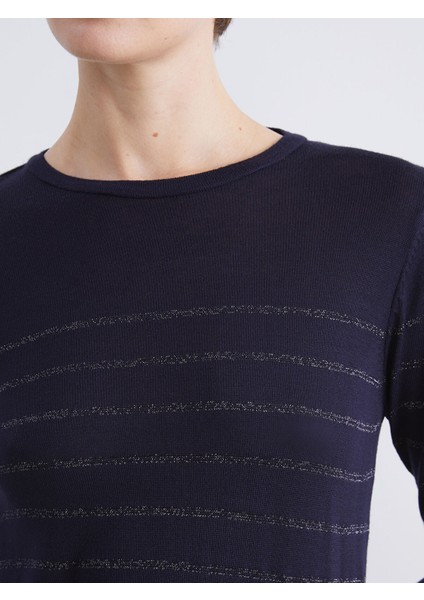 Yeni Sezon Bisiklet Yaka Çizgili Kadın Triko Kazak fırsatları