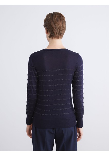 Yeni Sezon Bisiklet Yaka Çizgili Kadın Triko Kazak indirimleri