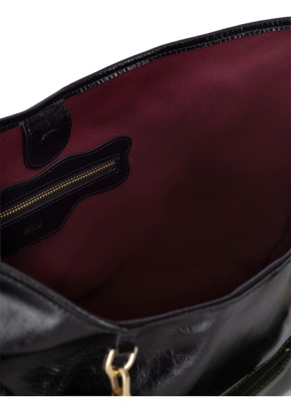 Elan Siyah Kadın Deri Omuz Çantası fırsatları