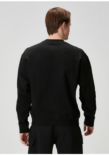 Siyah Logo Baskılı Sweatshirt fırsatları