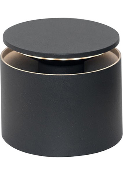 Koyu Gri Push-Up Şarjlı LED Masa Lambası