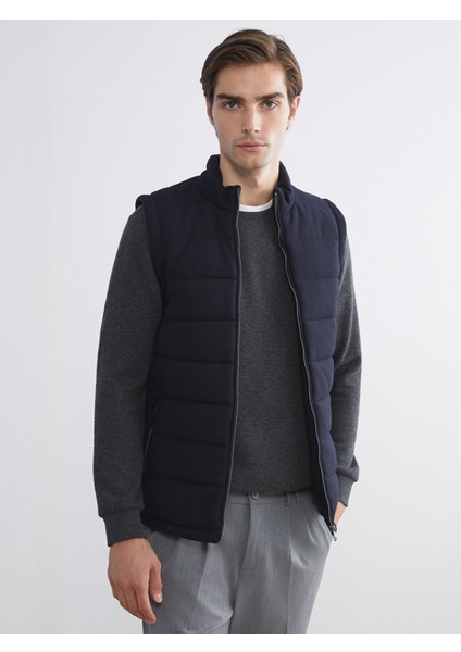 Yeni Sezon Slim Fit Dik Yaka Erkek Şişme Yelek