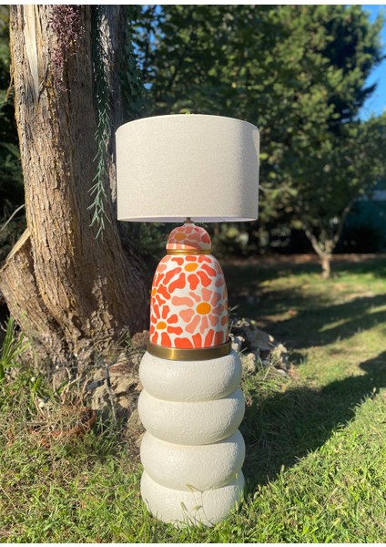 Flora Krem Seramik Abajur fiyatları