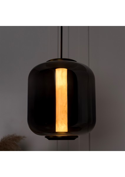 Seul Füme Cam Beyaz Mermer Eskitme Sarkıt Avize fiyatları