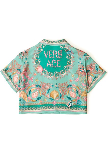 Çok Renkli Kısa Kollu Kız Çocuk Ipek Gömlek fiyatları