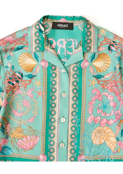 Çok Renkli Kısa Kollu Kız Çocuk Ipek Gömlek modelleri