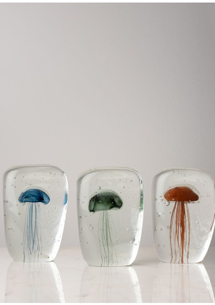 Jellyfishes Cam 3'lü Dekoratif Obje fiyatları