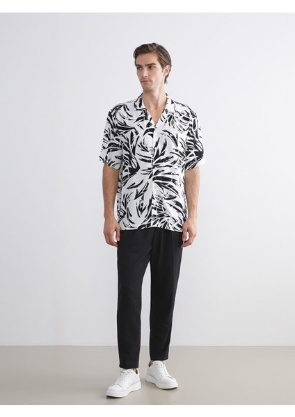 Yeni Sezon Slim Fit Kısa Kollu Desenli Erkek Gömlek fiyatları
