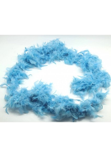 Bebek Mavisi Kabarık Tüylü Otriş Boa Dekorasyon Tüy 180 cm (4887) modelleri