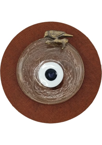 Bead Kızıl Kahverengi Cam Dekoratif Obje