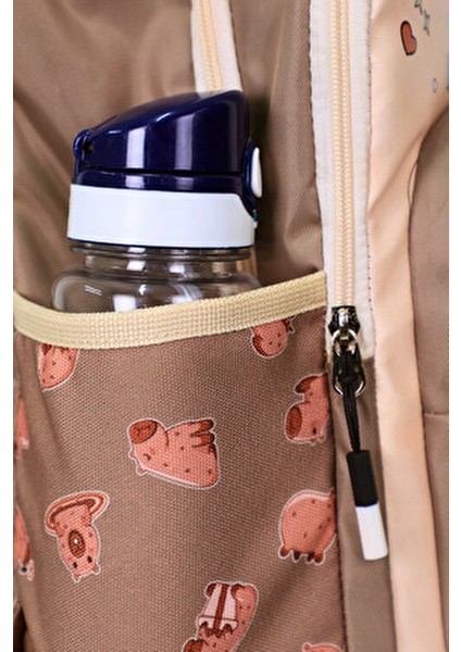 3’lü Ilkokul Capybara Baskılı, Kız Çocuk Beslenmeli ve Kalemlikli Okul Çantası indirimleri