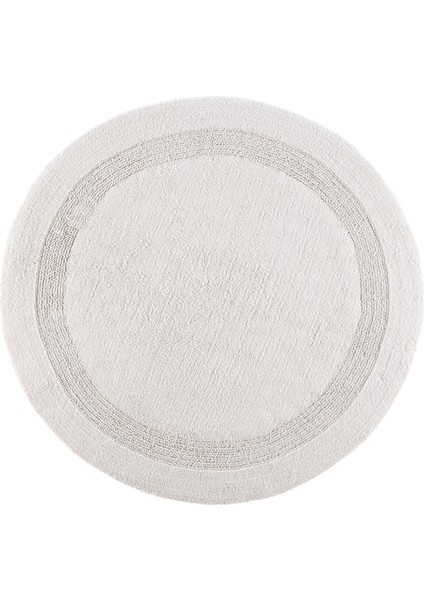 Puffed Ekru Banyo Paspası 100X100 cm