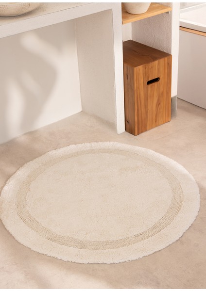 Puffed Ekru Banyo Paspası 100X100 cm fiyatları