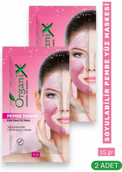Tek Kullanımlık Pembe Soyulabilir Yüz Maskesi - Derinlemesine Temizlik & Yoğun Nem 15 ml (2 Adet) fırsatları