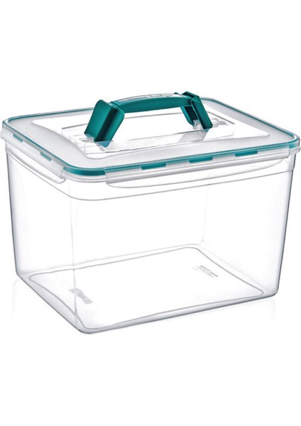 Fresh Box 11 Litre Saplı Saklama Kabı (30 X 23 X 20 CM) Hava Geçirmez Sıvı Sızdırmaz Kutu Mama Kabı