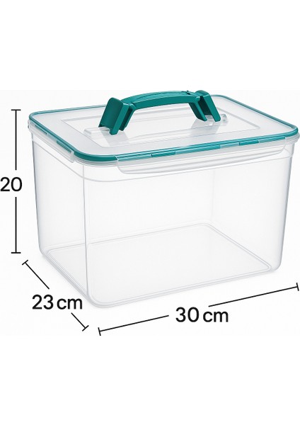 Fresh Box 11 Litre Saplı Saklama Kabı (30 X 23 X 20 CM) Hava Geçirmez Sıvı Sızdırmaz Kutu Mama Kabı fiyatları