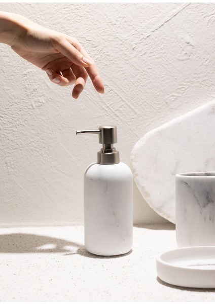 Marble Haze Beyaz 5'li Banyo Aksesuar Seti fırsatları
