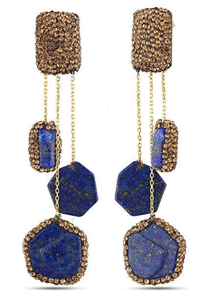 Lapis Crystal Sahra Earrings