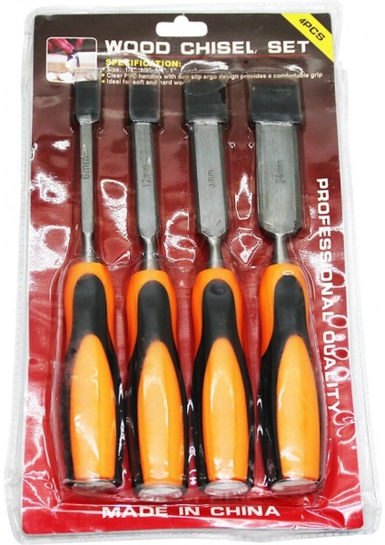 Wood Chısel 4 Parça 6-12-18-24MM Iskarpela Set (4887)