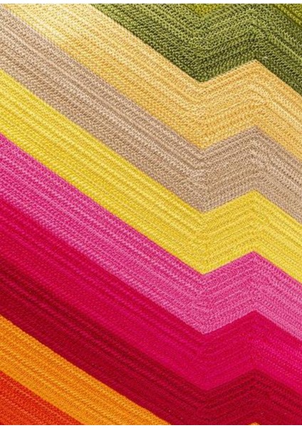 Artistic Zig Zag Desenli Renkli Pamuklu Kırlent 50 x 50 cm indirimleri