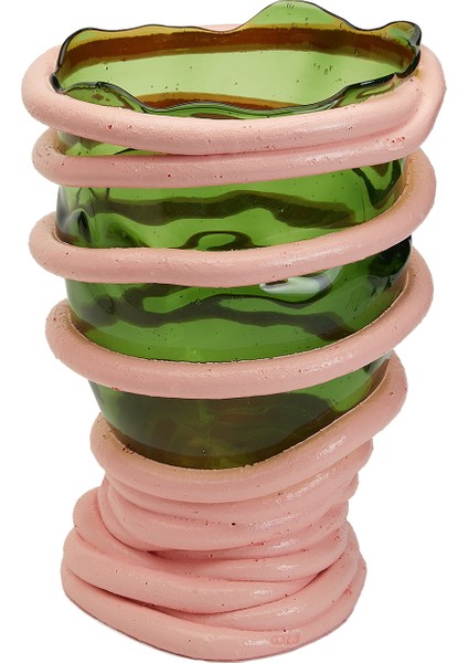 Pompitu I L Yeşil Somon Vazo