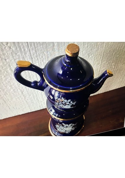 25 cm Yüksekliğinde Fransız Porselen Kobalt Şişe - Karaf - Sürahi modelleri