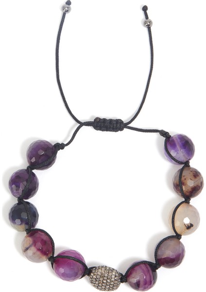 Ametist Taşlı Kadın Altın Bileklik