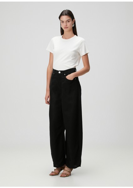 Jett Barrel Leg Siyah Jean Pantolon