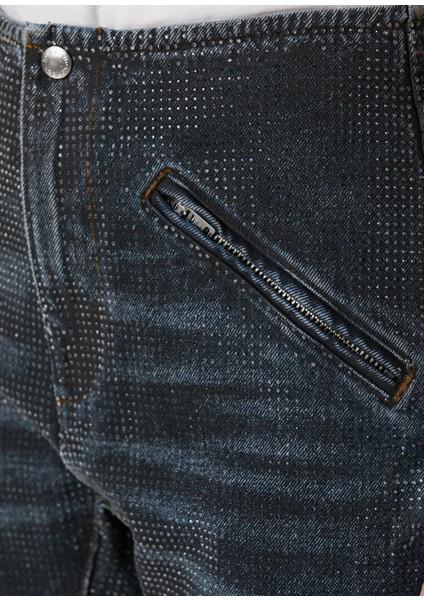 Koyu Mavi Taşlı Jean Pantolon indirimleri